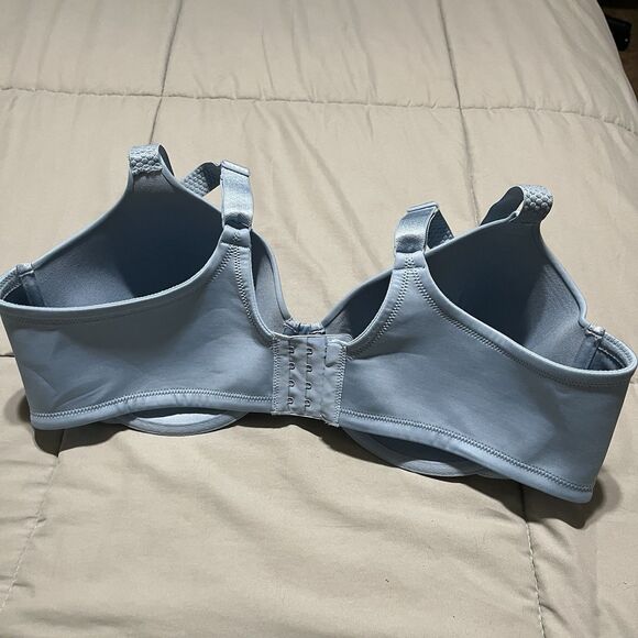 Vanity Fair Underwire Full Coverage Light Blue Lace Bra Womens Size 42D - Picture 6 of 14